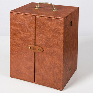 Коробка для антиквариата из светло коричневой термокожи